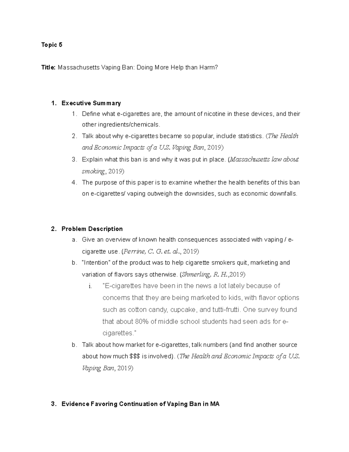 Topic 5 Outline Essay Grade 100 Topic 5 Title Massachusetts