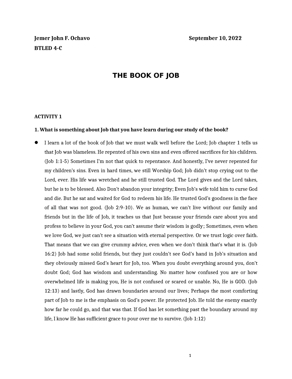 book of job thesis