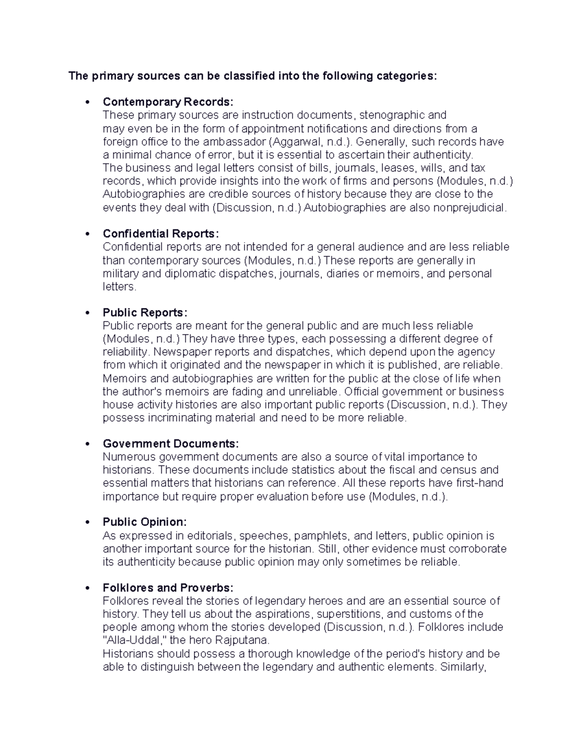 RPH-WEEK-7 - Lecture - The primary sources can be classified into the ...