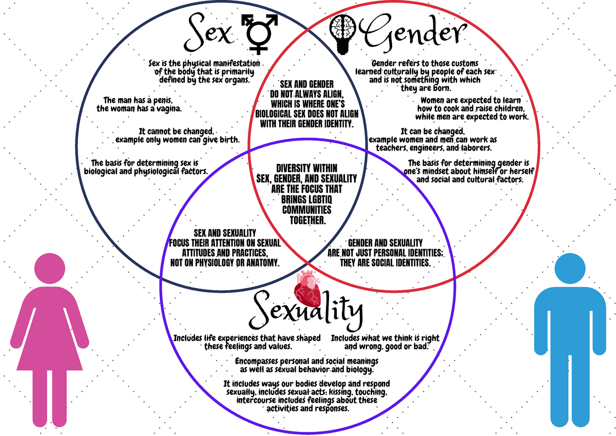 Module 1 Gender And Sexuality As A Social Reality Lesson 1 Venn Diagram Sex Gender 4461