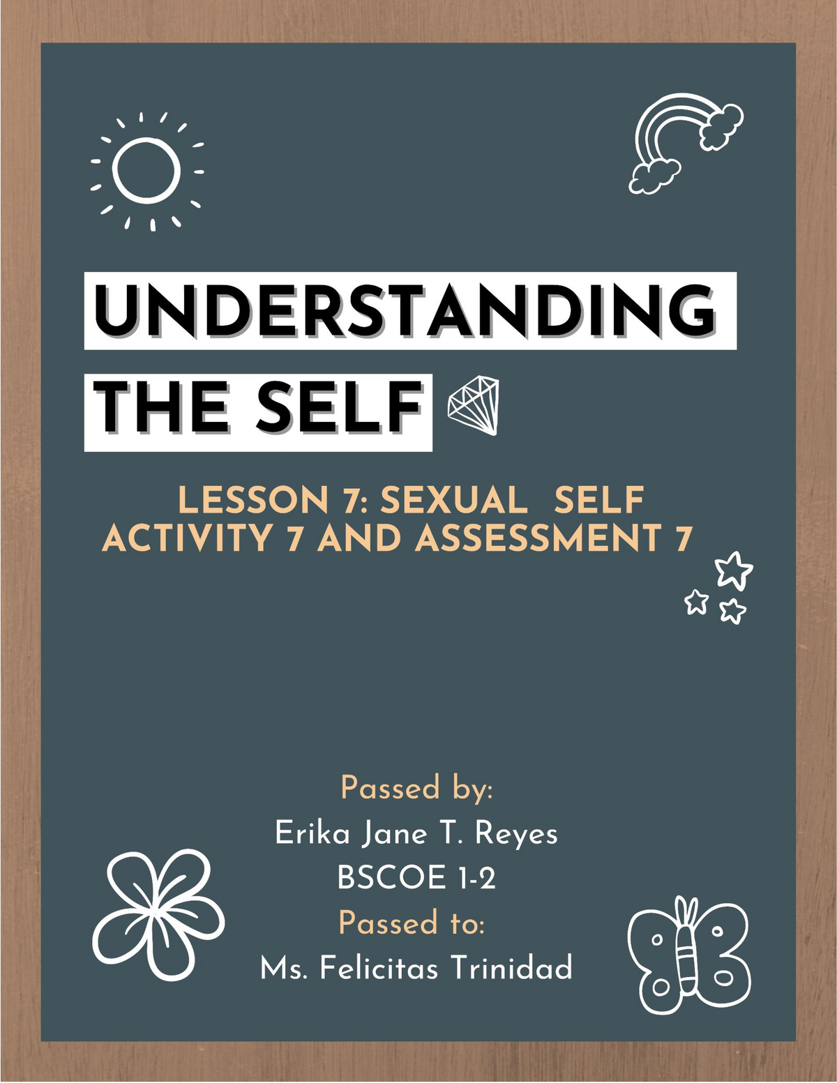 Understanding The Self Activity And Assessment 7 The Sexual Self Lesson 7 Understanding The 2669