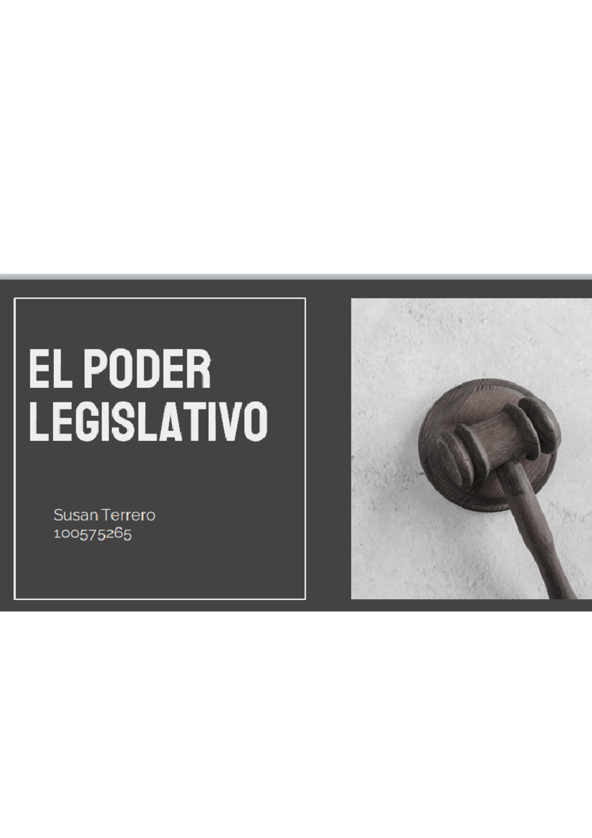 El Poder Legislativo - Está Representado Por El Senado De La República ...