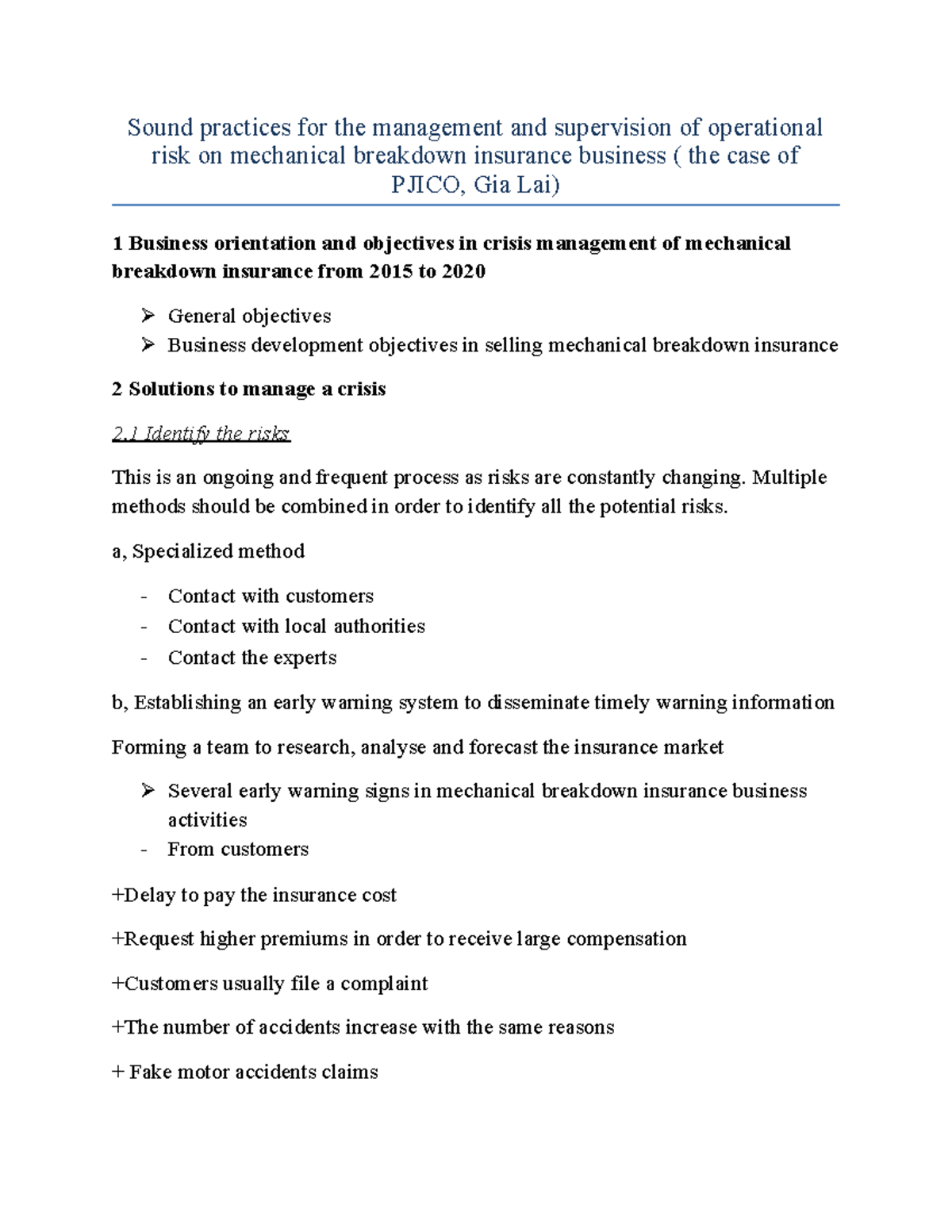 Sound practices for the management and supervision of operational risk