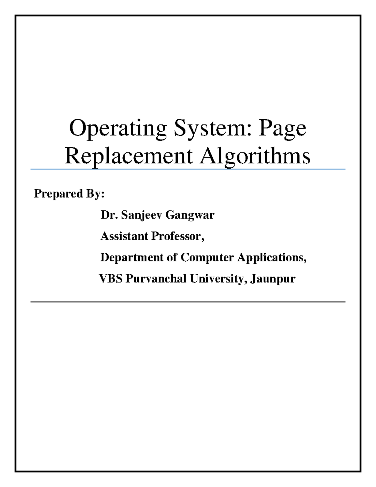 Page-Replacement-Algorithms - Operating System: Page Replacement ...