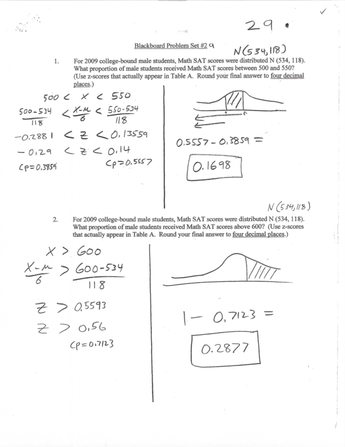 Bb ps2a solutions spring 13 - Blackboard Problem Set #2 c. For 2009 ...