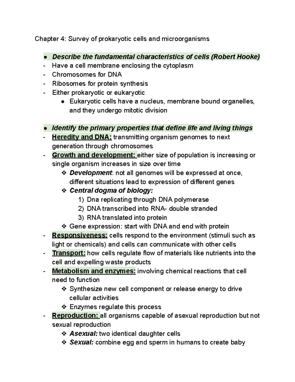 Micro chapter 4 - Chapter 4: Survey of prokaryotic cells and ...