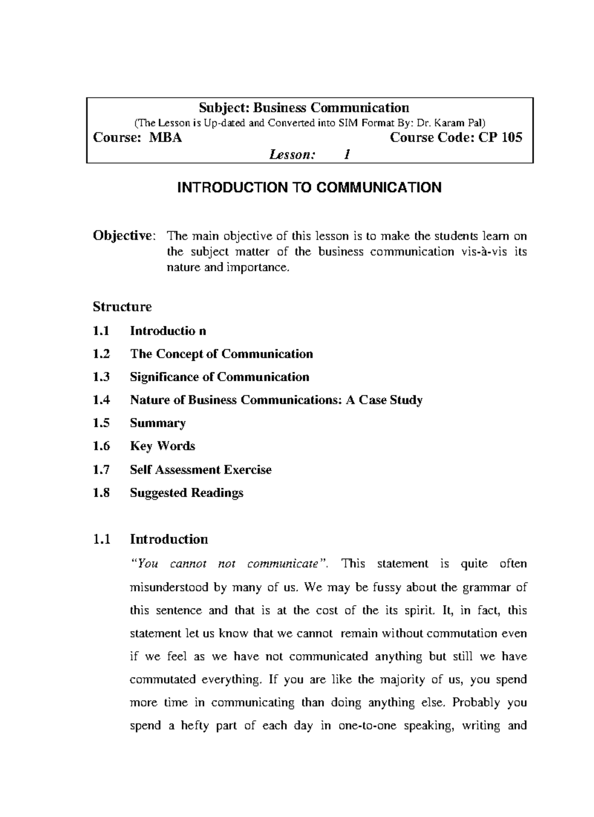Business communication - Subject: Business Communication (The Lesson is ...