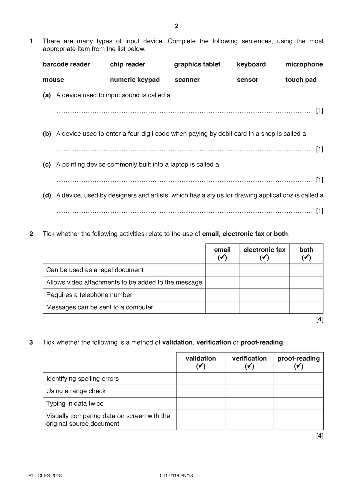 Management Technology Practical work - 2 © UCLES 2018 0417/11/O/N/ 1 ...