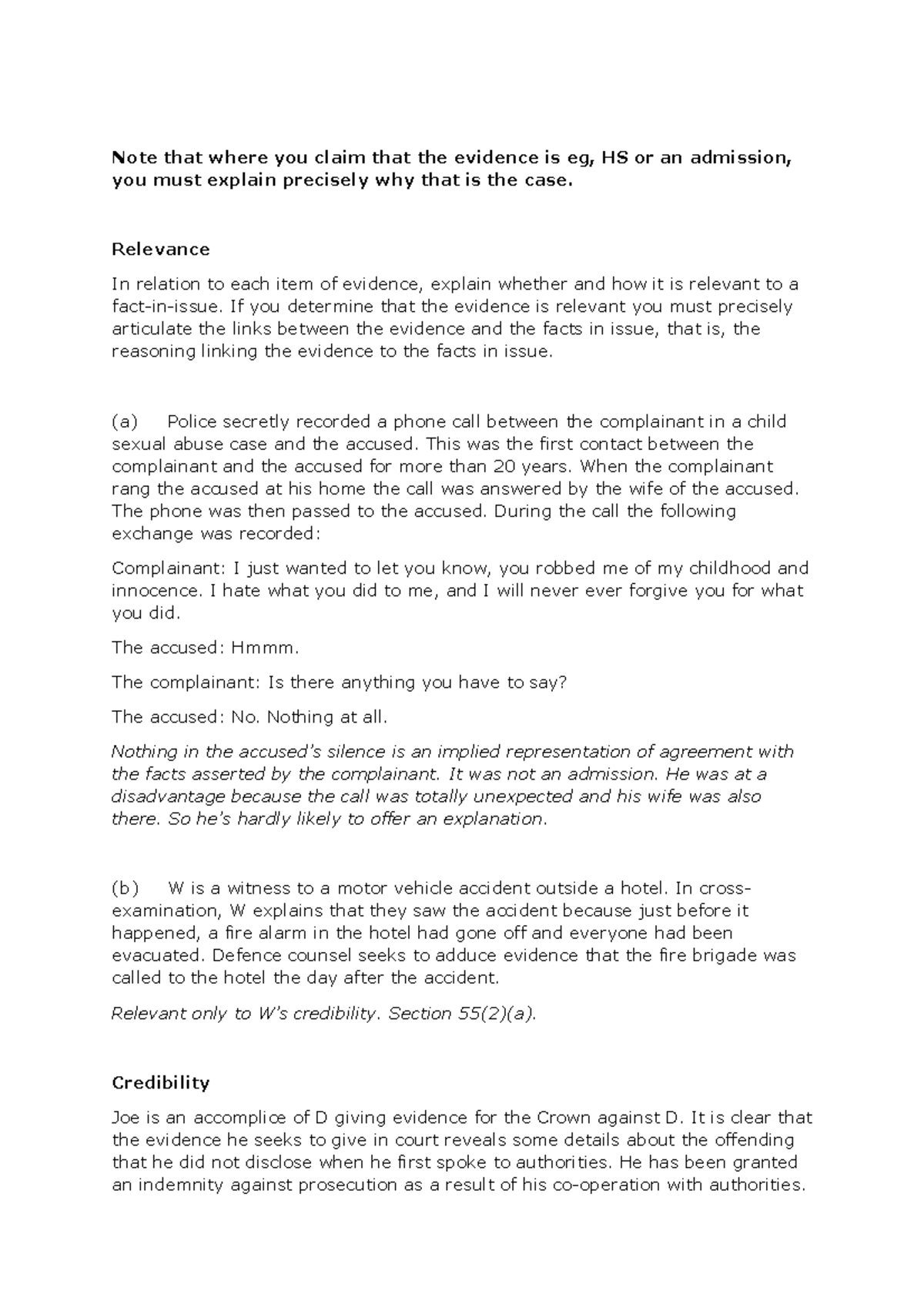 Exam 2020 answer guide Full summary of the course Note that where