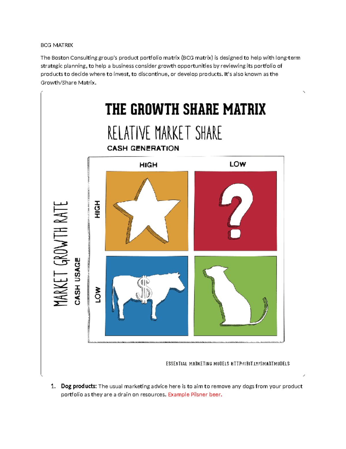 BCG Matrix - Practice - BCG MATRIX The Boston Consulting group's ...