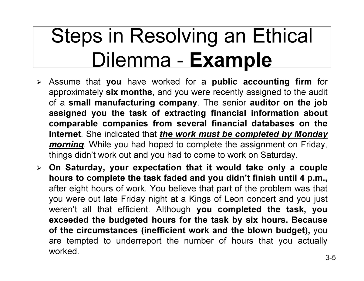 sample essay on ethical dilemma