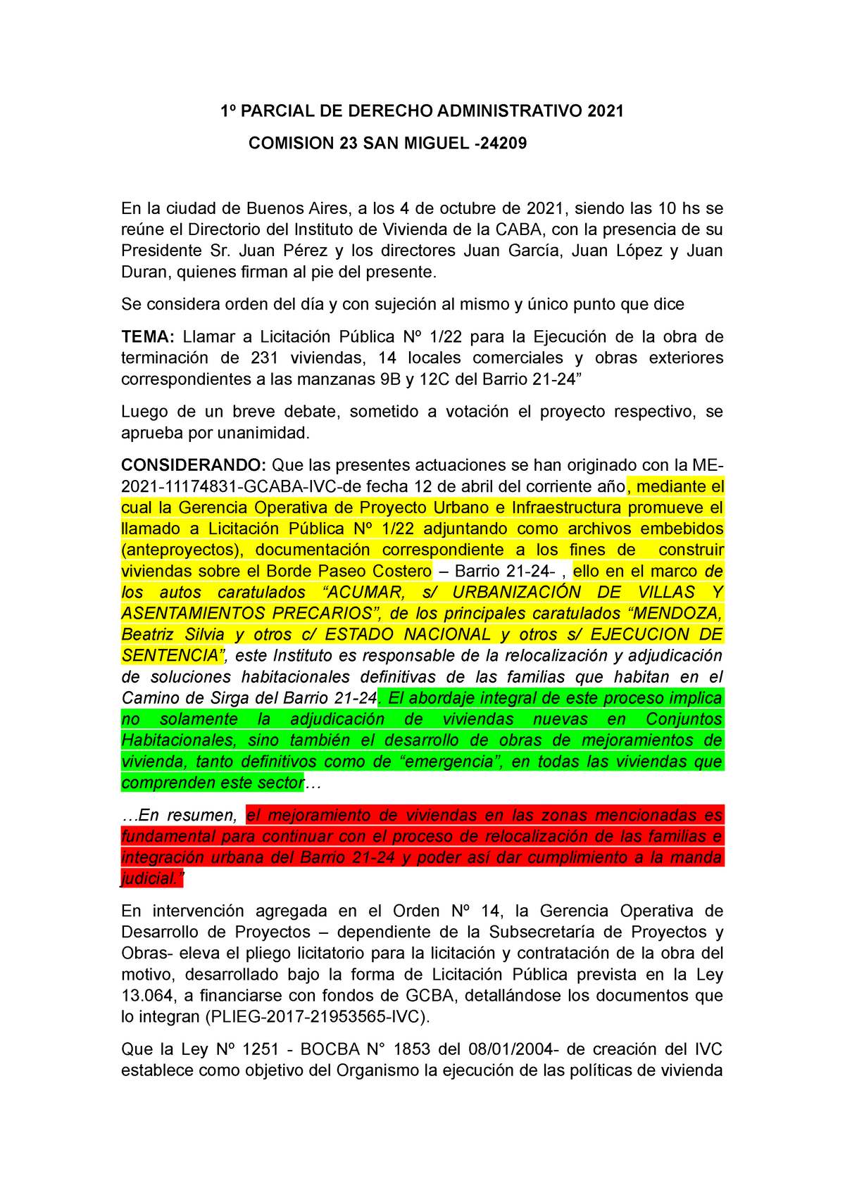 Primer Parcial Derecho Administrativo 2021 - 1º PARCIAL DE DERECHO ...