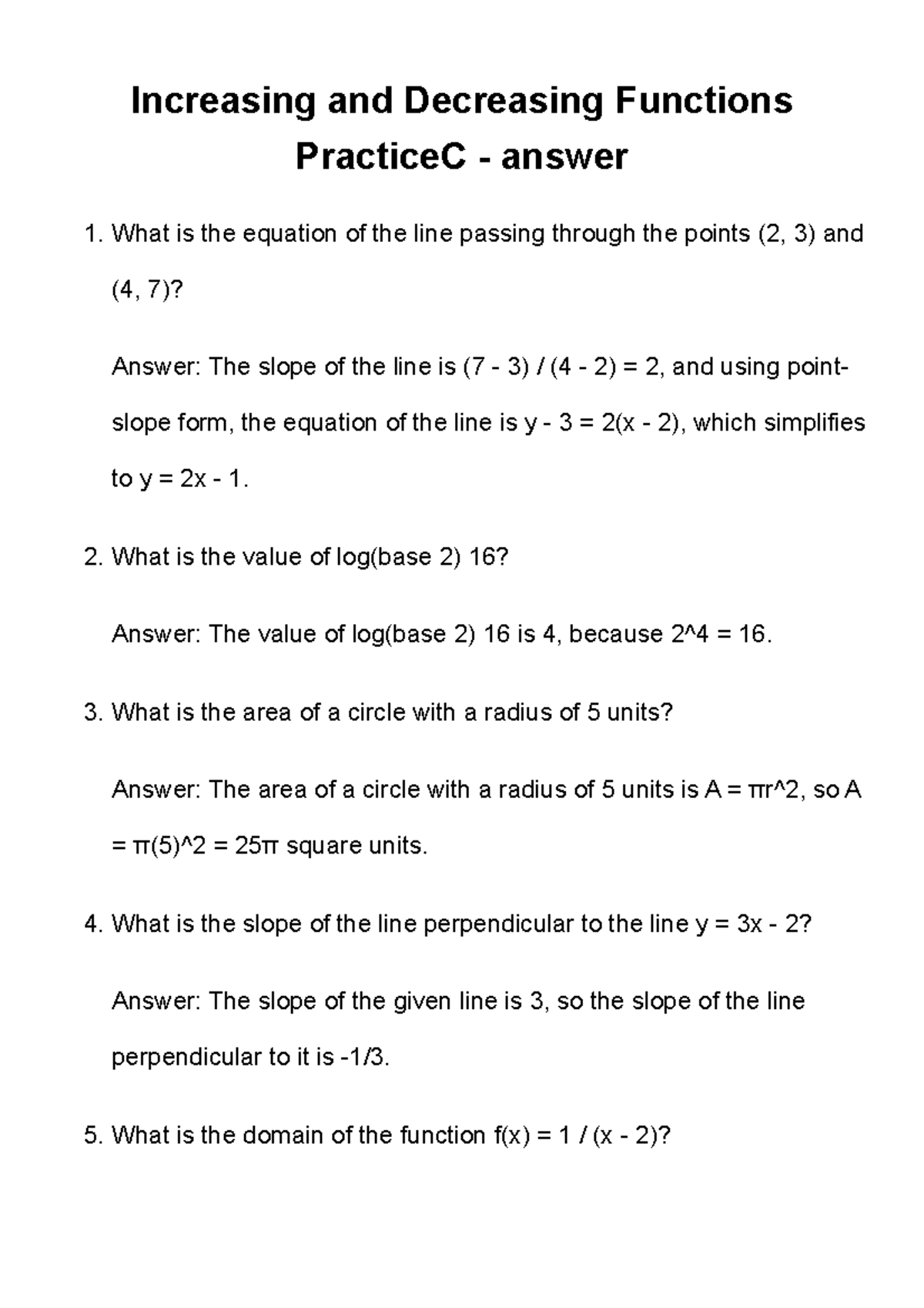 increasing-and-decreasing-functions-practice-c-answer-increasing