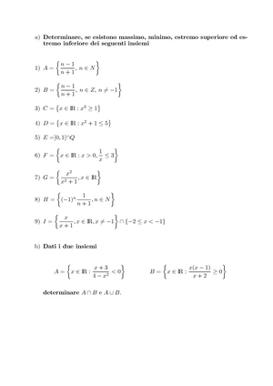 Analisi Matematica 1 Unina Studocu