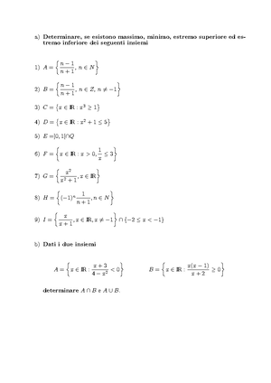 Analisi Matematica 1 Unina Studocu