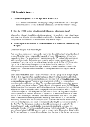 LA1027 notes-HR - Lecture notes - Human Rights Law Week 1 Notes ...