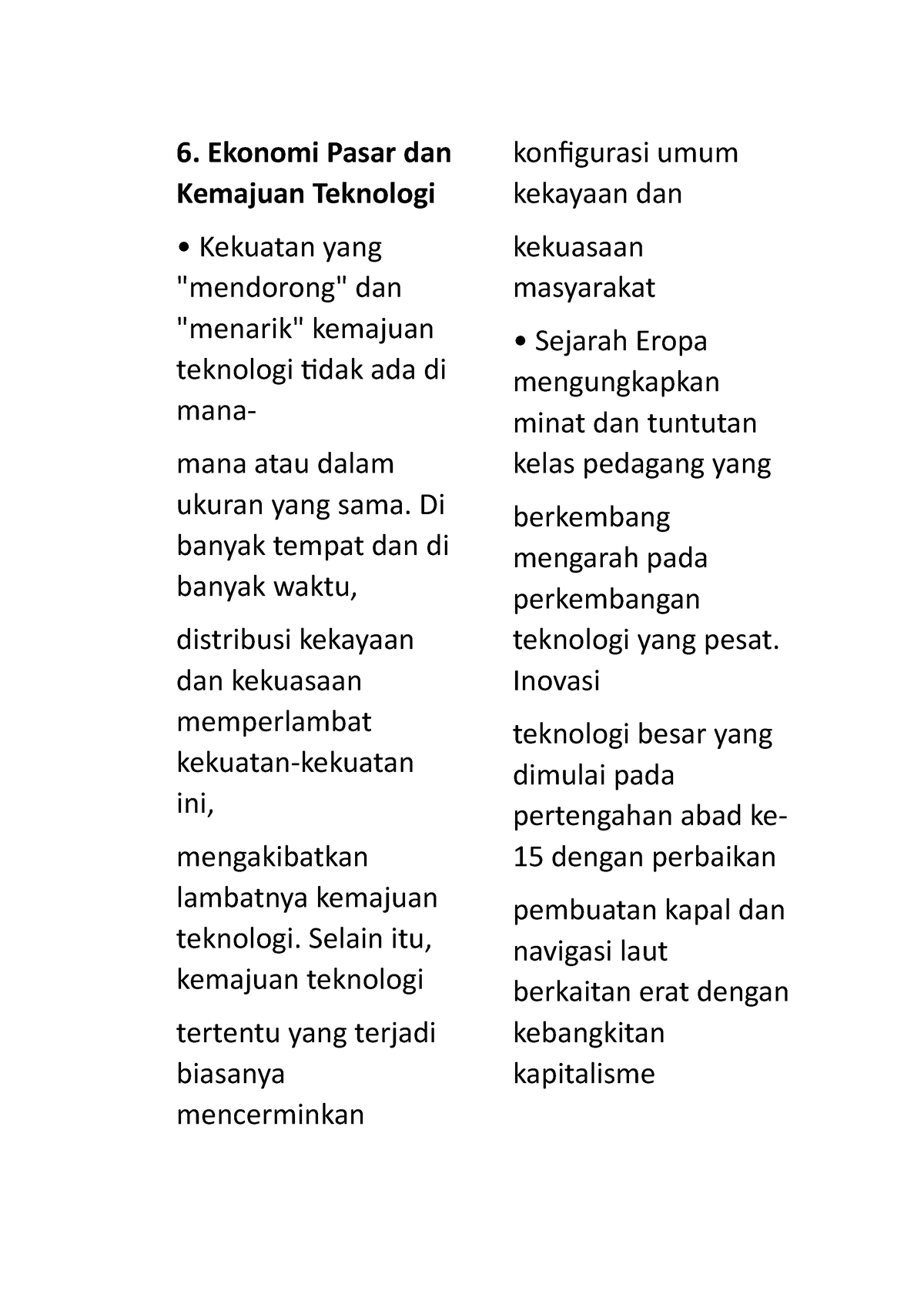 Catatan Matek 17 - Ekonomi Pasar Dan Kemajuan Teknologi Kekuatan Yang ...