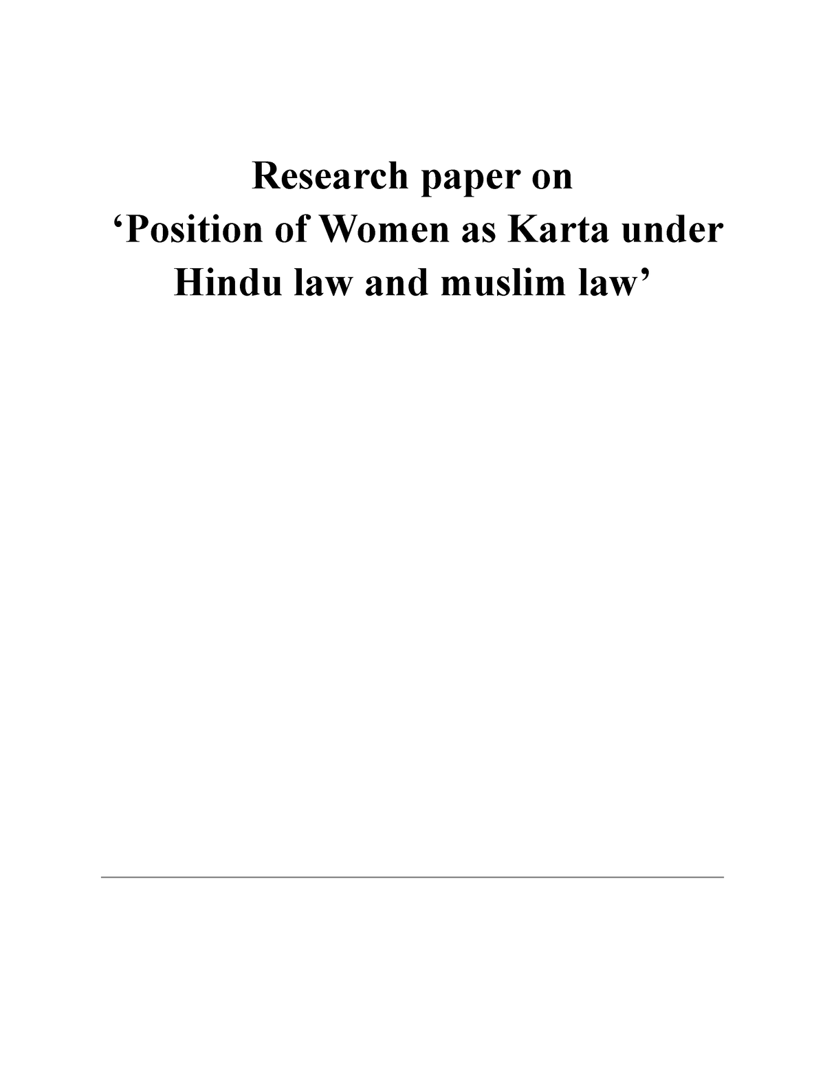 research-paper-on-position-of-women-as-karta-under-hindu-law-and