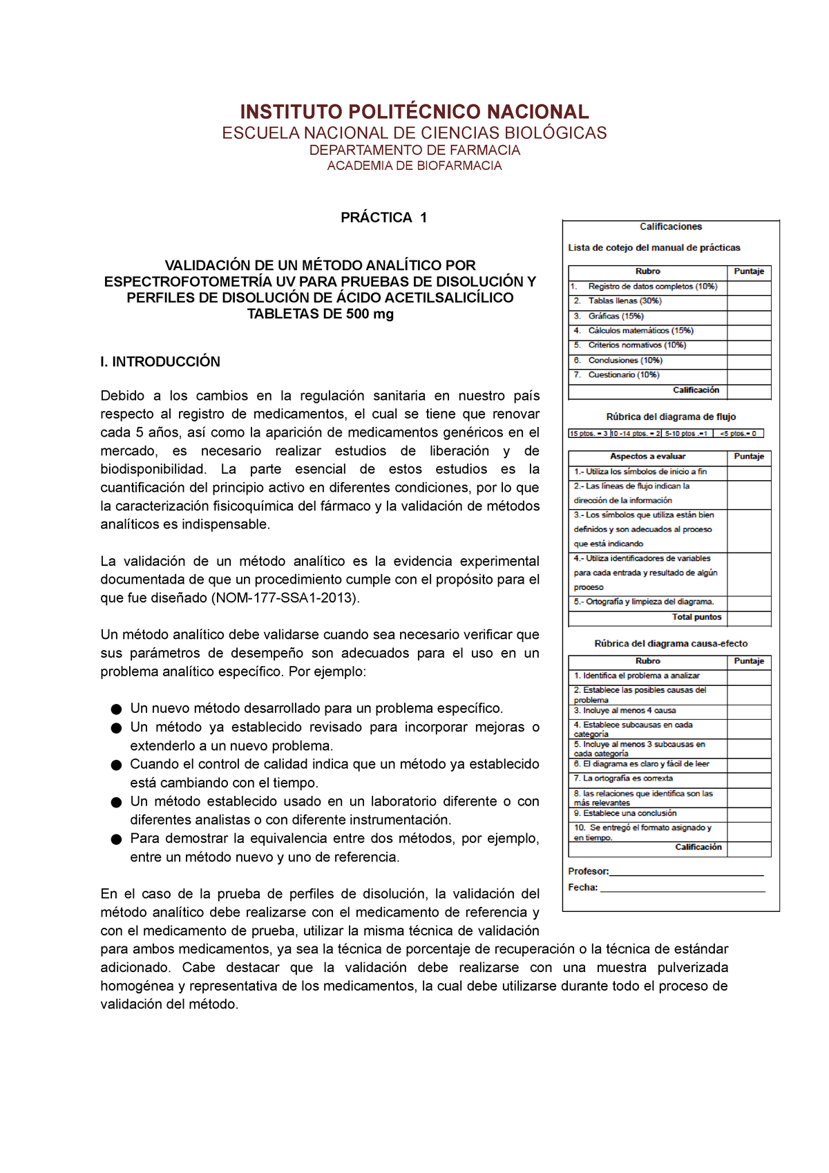 ValidaciÓn De Un MÉtodo AnalÍtico Por EspectrofotometrÍa Uv Para Pruebas De DisoluciÓn Y 9091