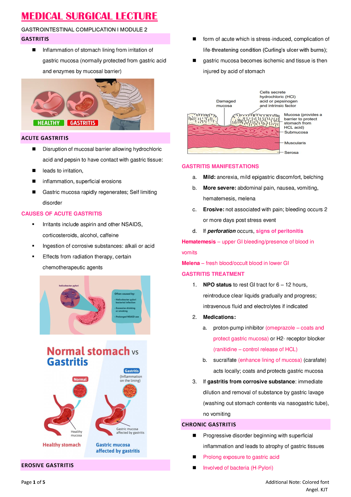 Disturbances-IN- Ingestion-2 - GASTROINTESTINAL COMPLICATION l MODULE 2 ...