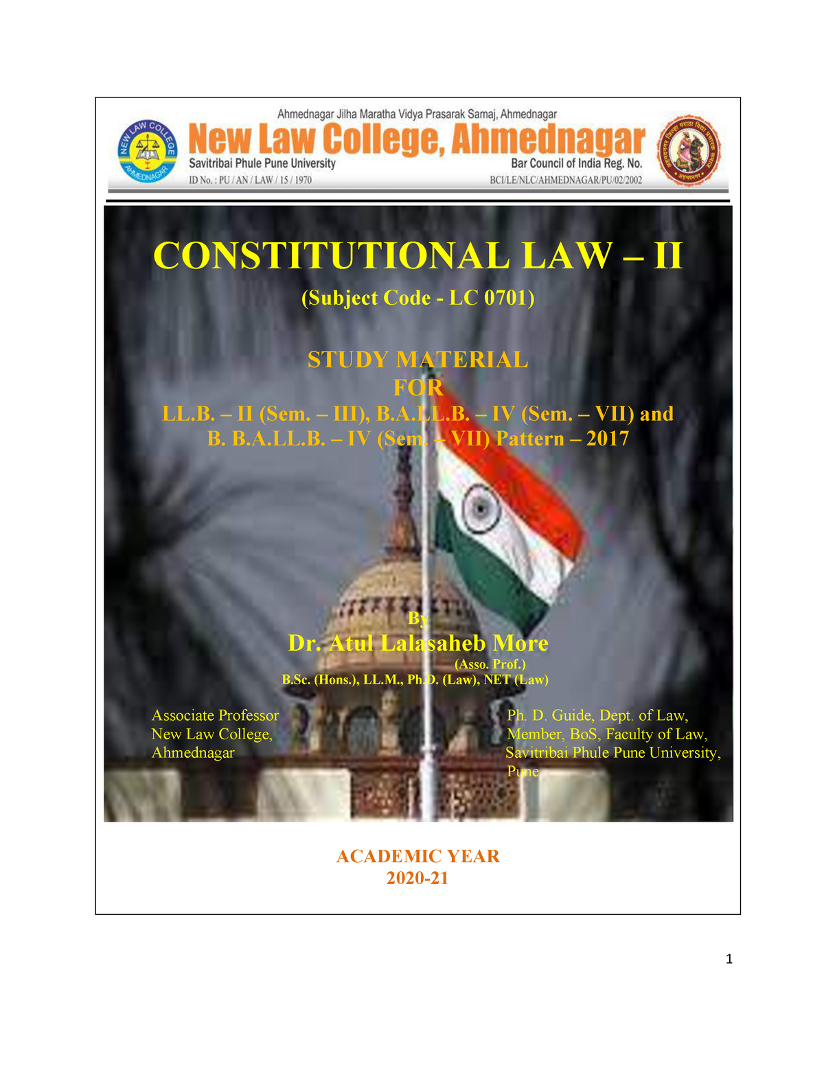 Constitutional Law - II Study Material For Online -Final ...