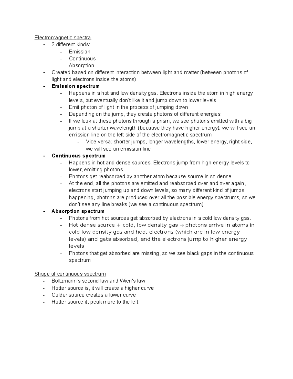 Midterm review - electromagnetic spectra - Electromagnetic spectra - 3 ...