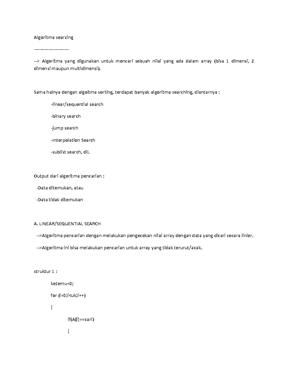 Algoritma searcing - Algoritma searcing -> Algoritma yang digunakan ... image.