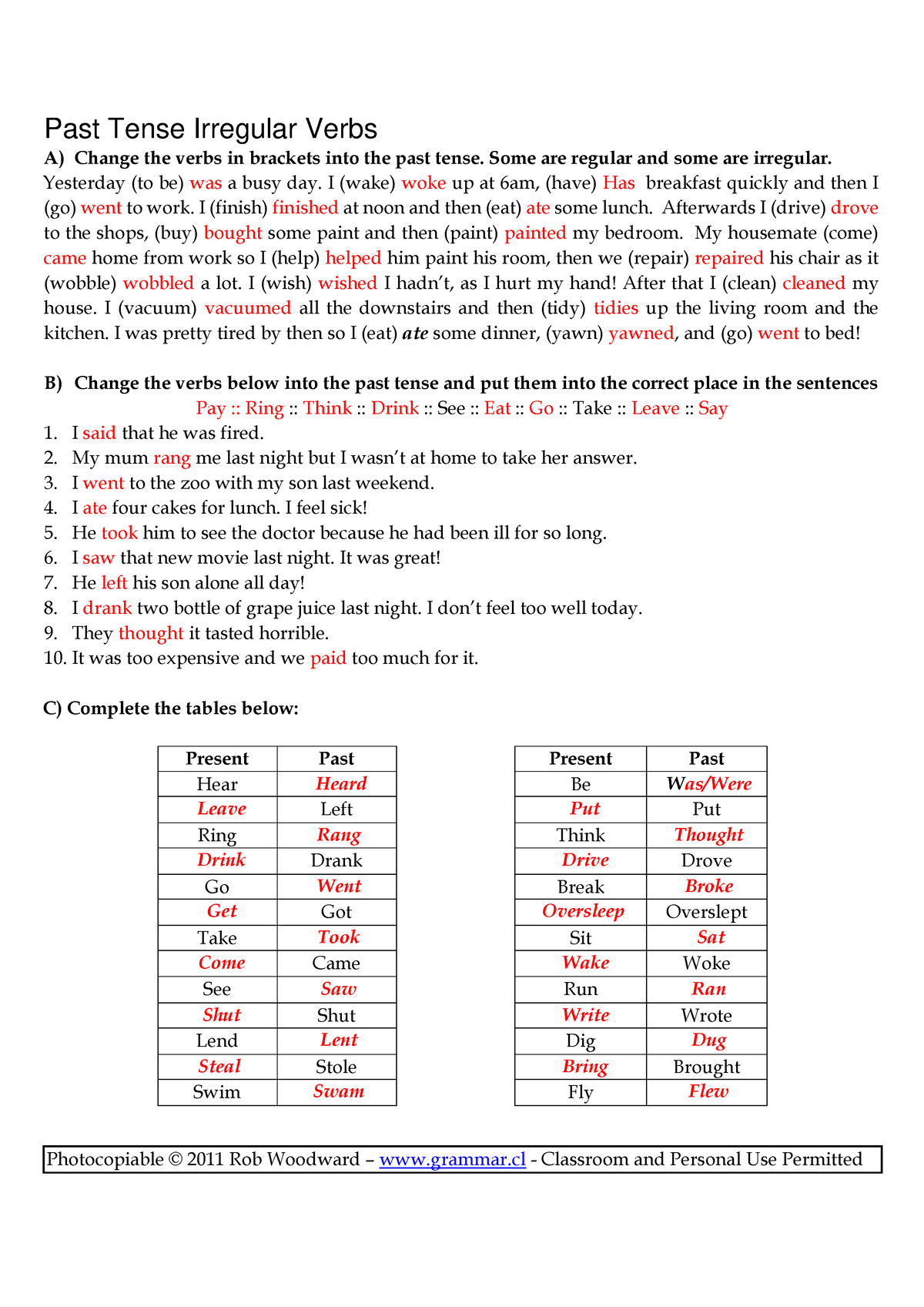 HOW TO FORM, SAY AND USE THE PAST SIMPLE, play played past tense -  thirstymag.com