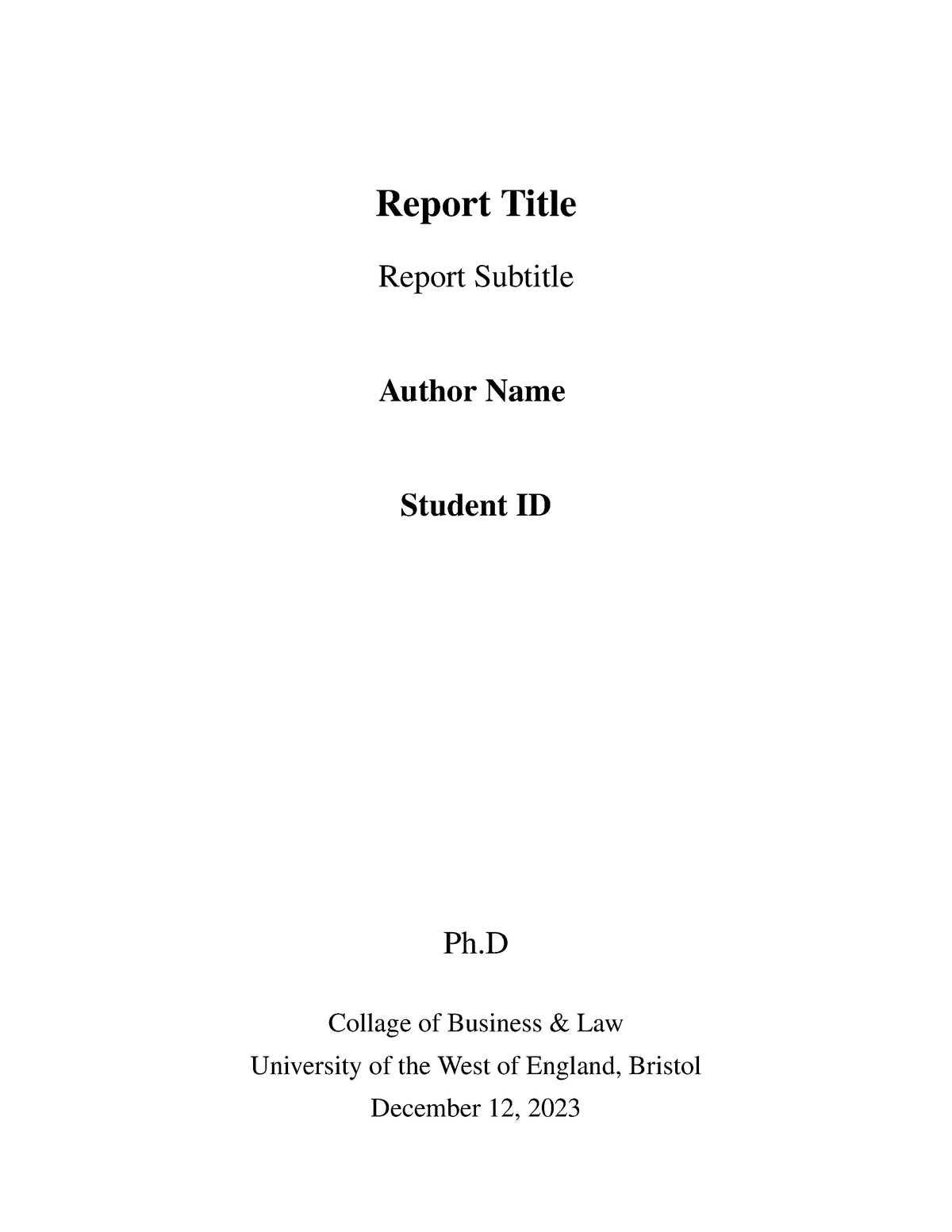 uwe dissertation title page