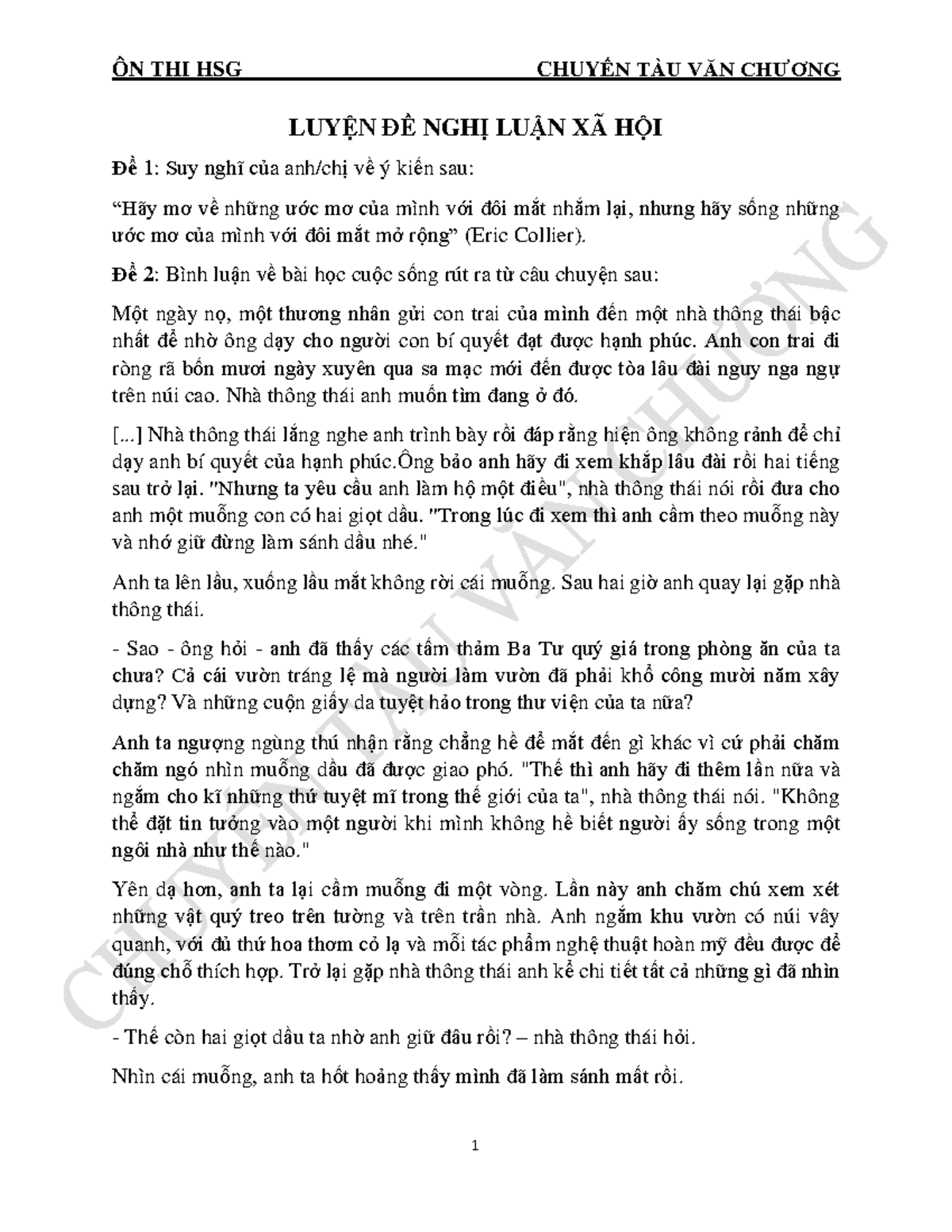 File ĐỀ LuyỆn Nlxh Ôn Thi Hsg ChuyẾn TÀu VĂn ChƯƠng 1 LuyỆn ĐỀ NghỊ LuẬn XÃ HỘi Đề 1 Suy 8910