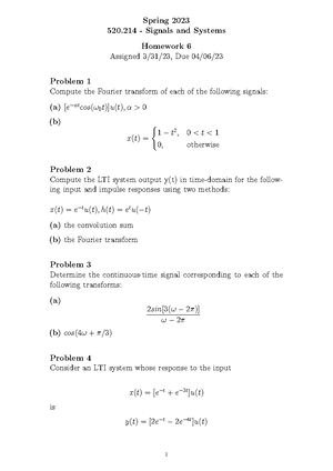 Homework 7 Solutions - EN.520.214. - Studocu