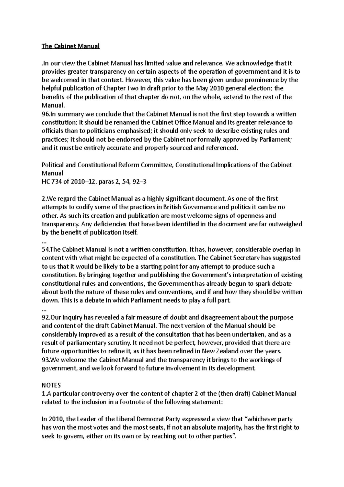 The Manual Lecture notes 3 The Manual .In our view