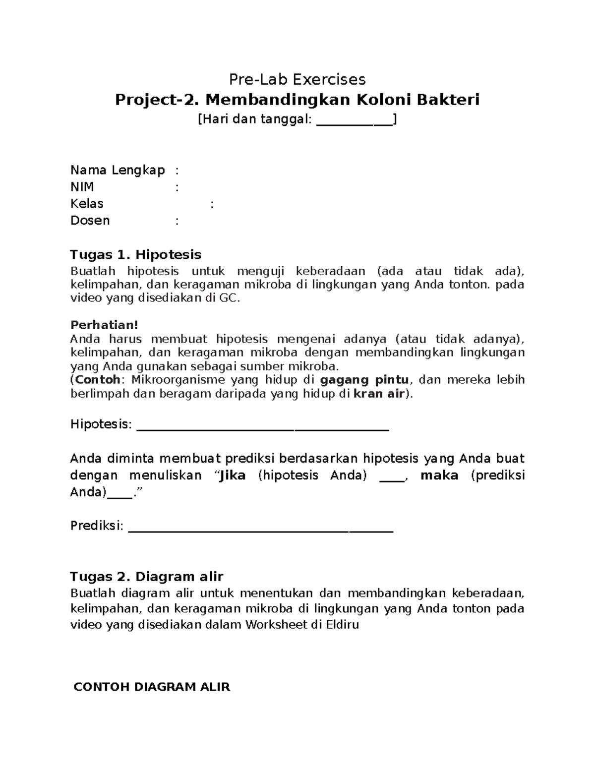 Lab 5a-Pre-Lab Comparing Bacterial Colonies - Pre-Lab Exercises Project ...
