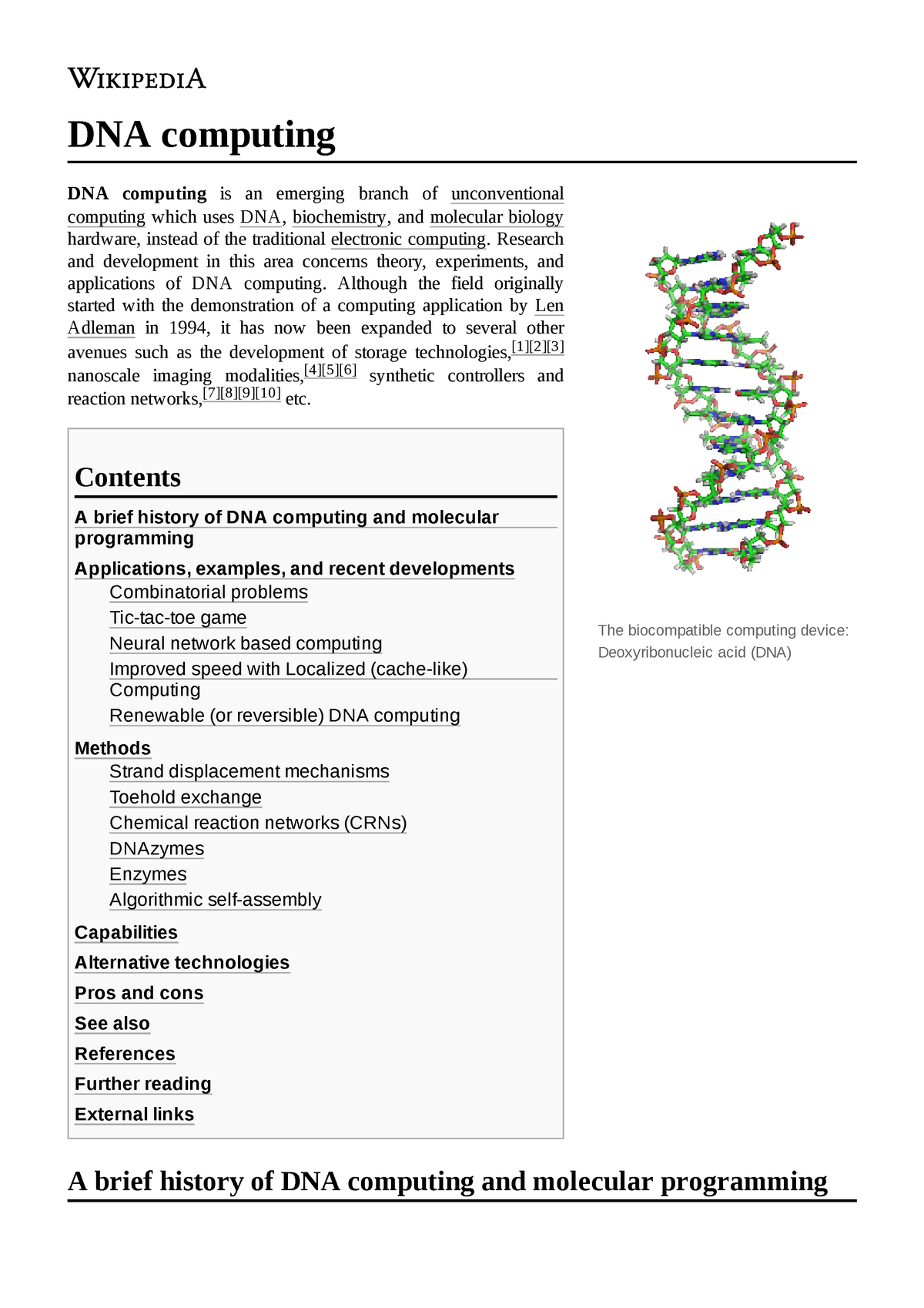 dna computing research paper