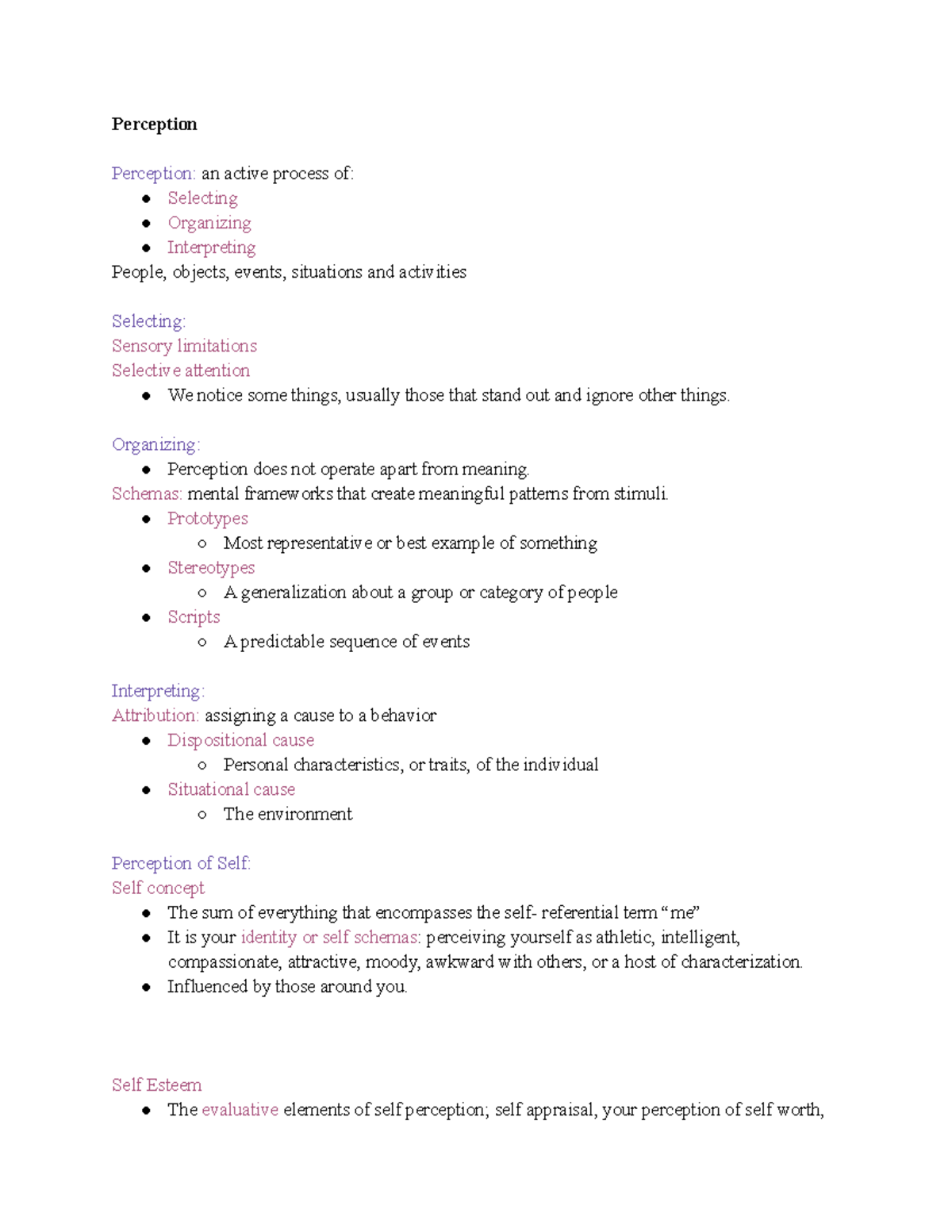 Chapter 2 - Lecture notes 3-4 - Perception Perception: an active ...