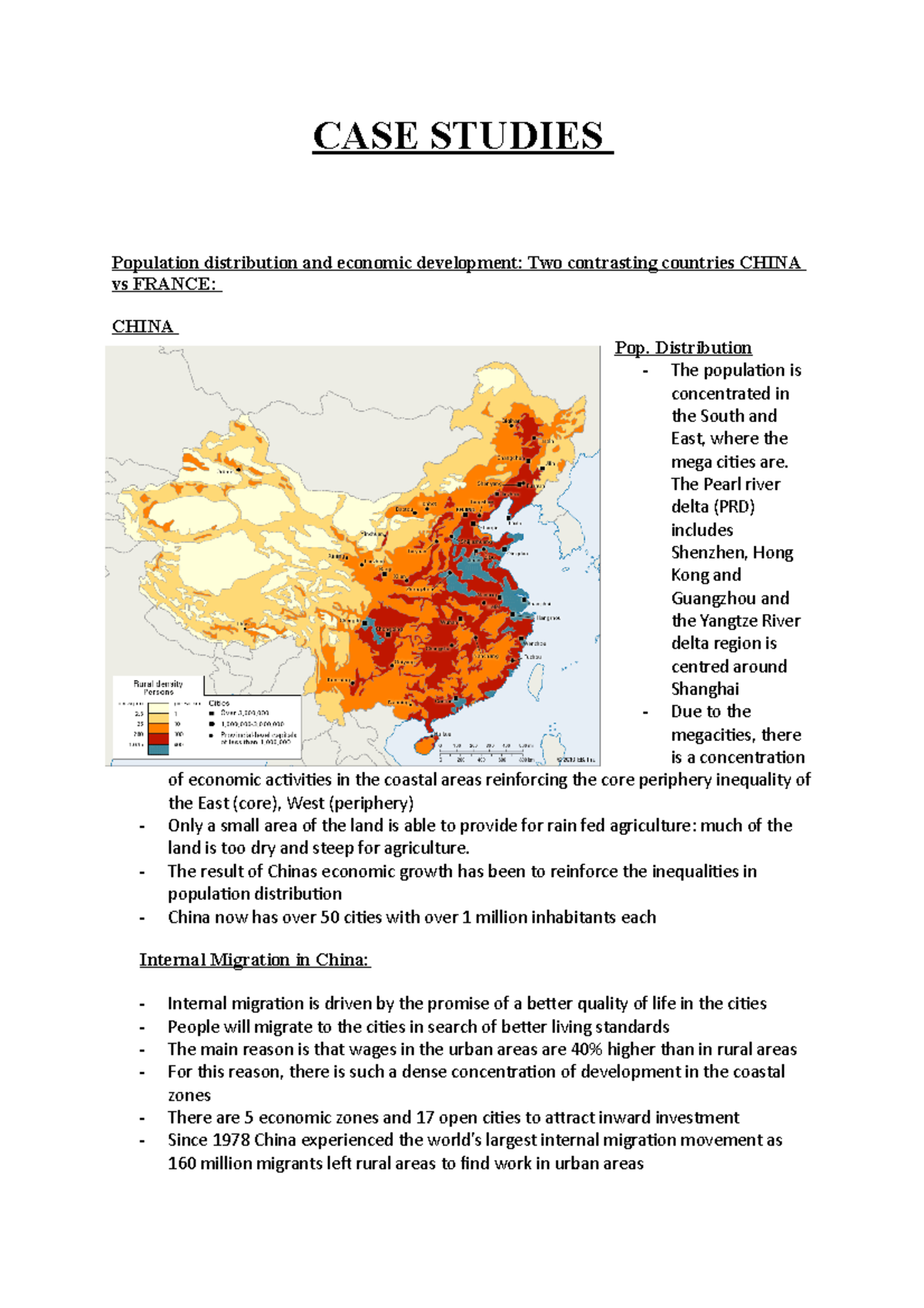 ib geography case study list