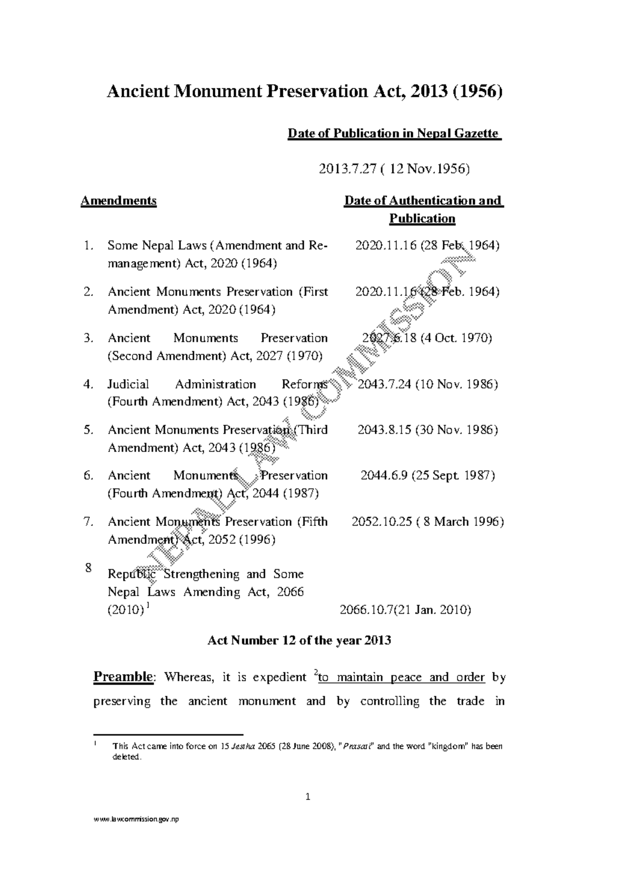 Ancient monument preservation act 2013 1956 ad e - 1 Ancient Monument ...