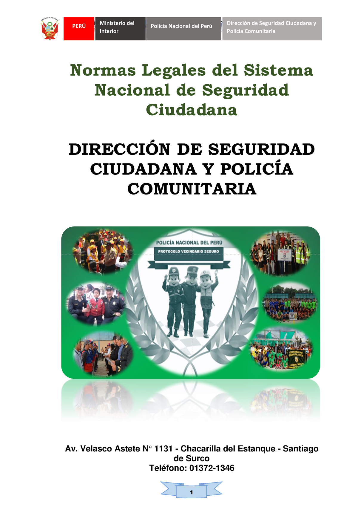 Seguridad Ciudadadna Y Politica Comunitaria - Normas Legales Del ...