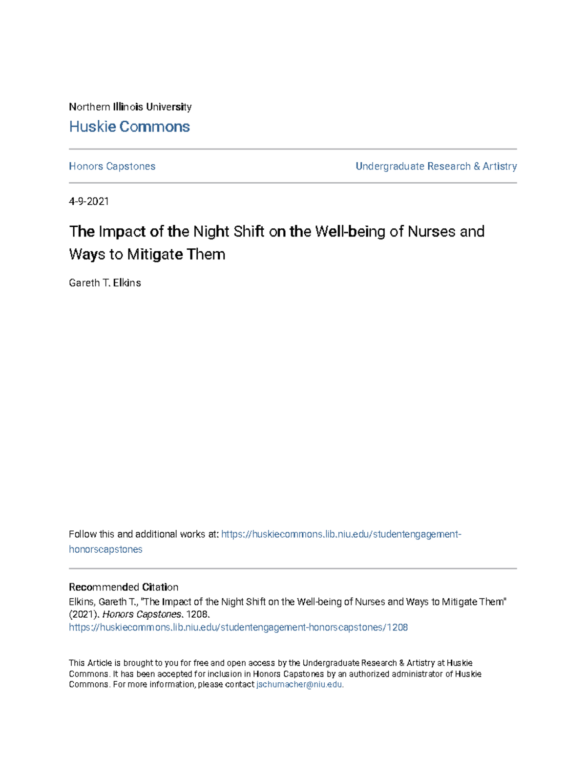 The Impact of the Night Shift on the Well-being of Nurses and Way ...