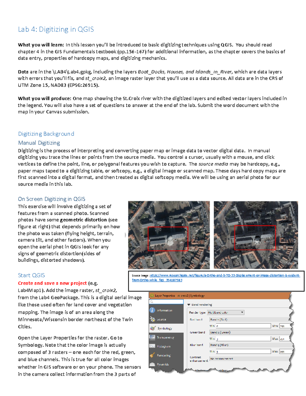 Lab 4 20221 Lab Assignment Lab 4 Digitizing in QGIS What you will