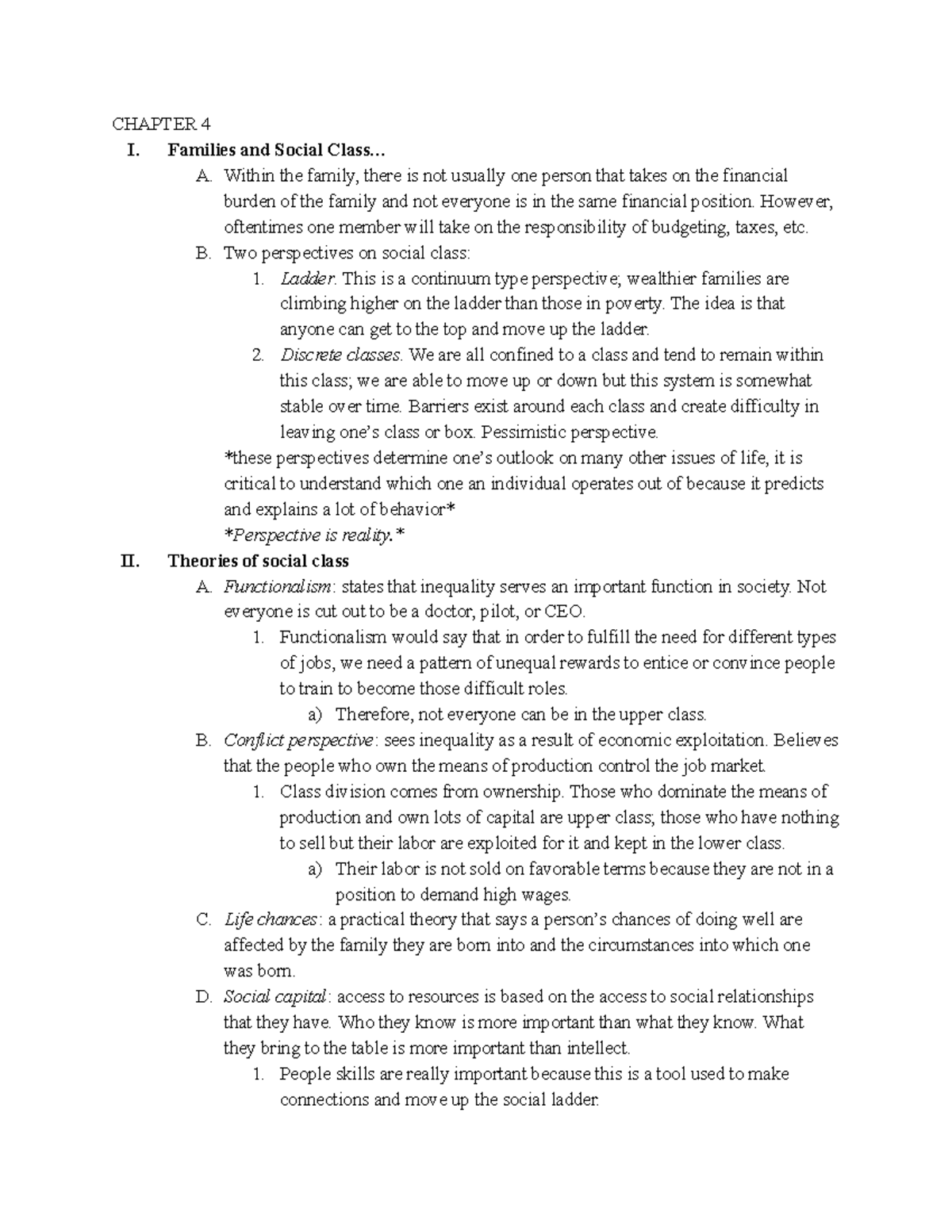 HDFS 2000 Exam 2 - Lecture notes Unit 2 - CHAPTER 4 I. Families and ...