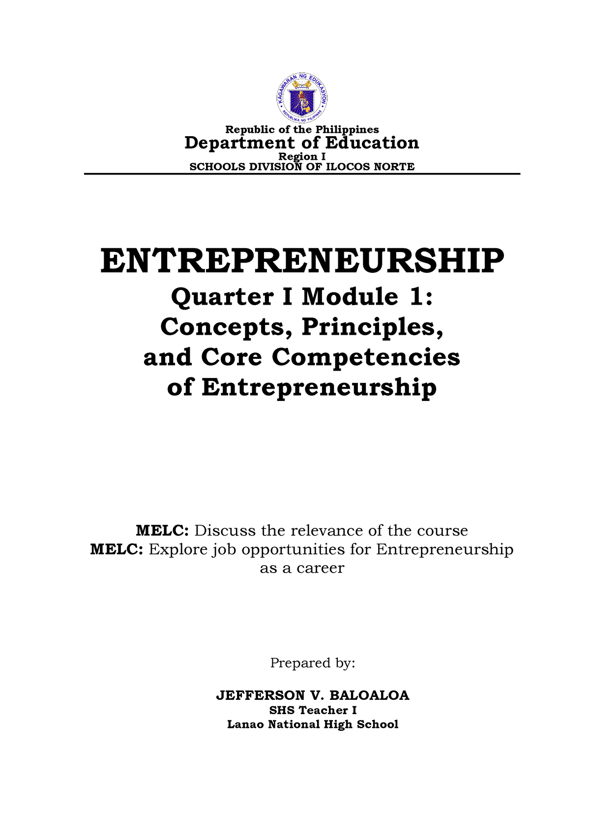 entrepreneurship assignment oum