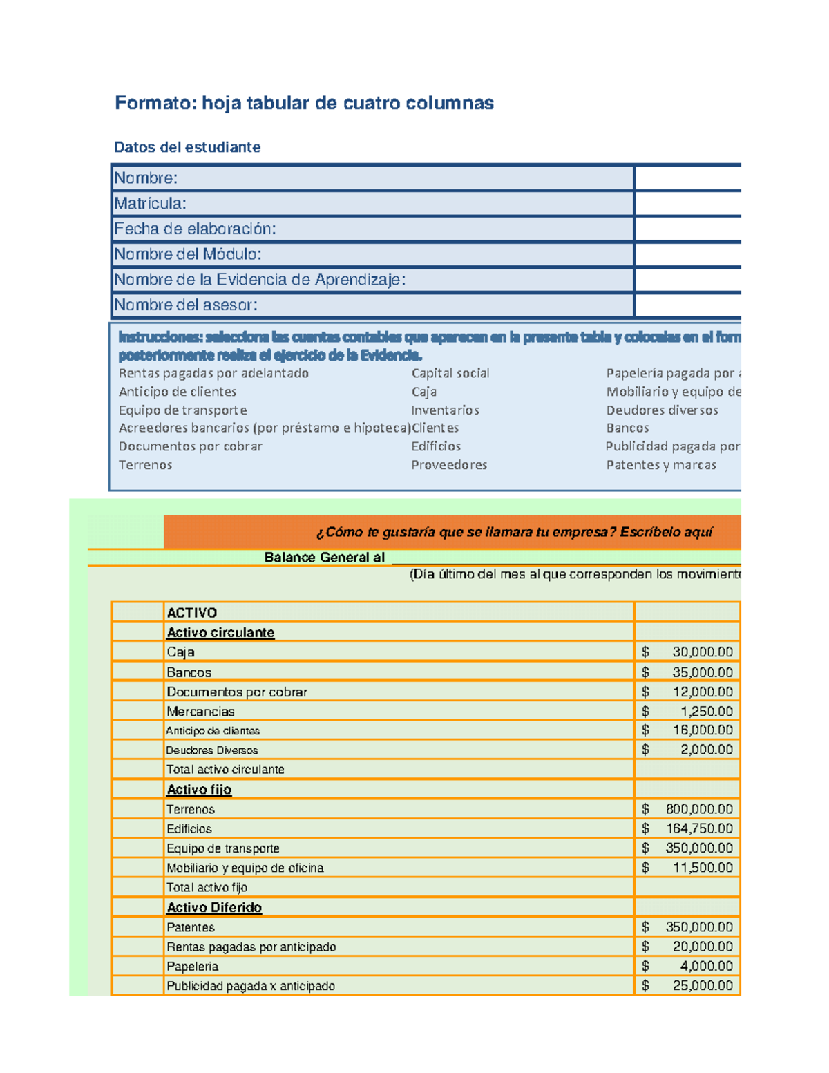 Balance general uveg - Contabilidad Financiera - Universidad de la ...