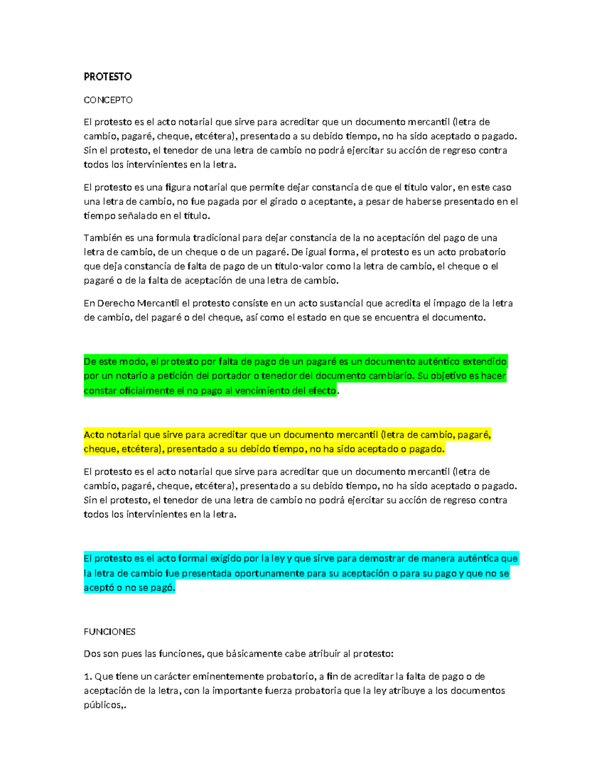 Protesto informacion - PROTESTO CONCEPTO El protesto es el acto ...