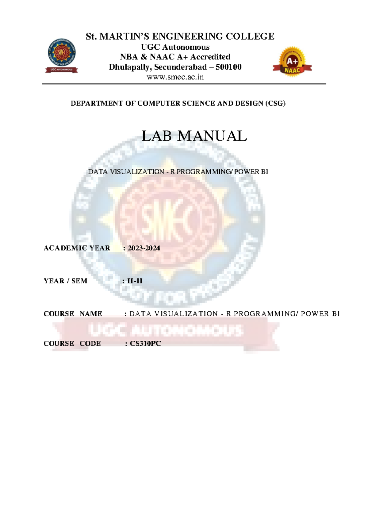 Data Visulaization R Programming manual - St. MARTIN’S ENGINEERING ...