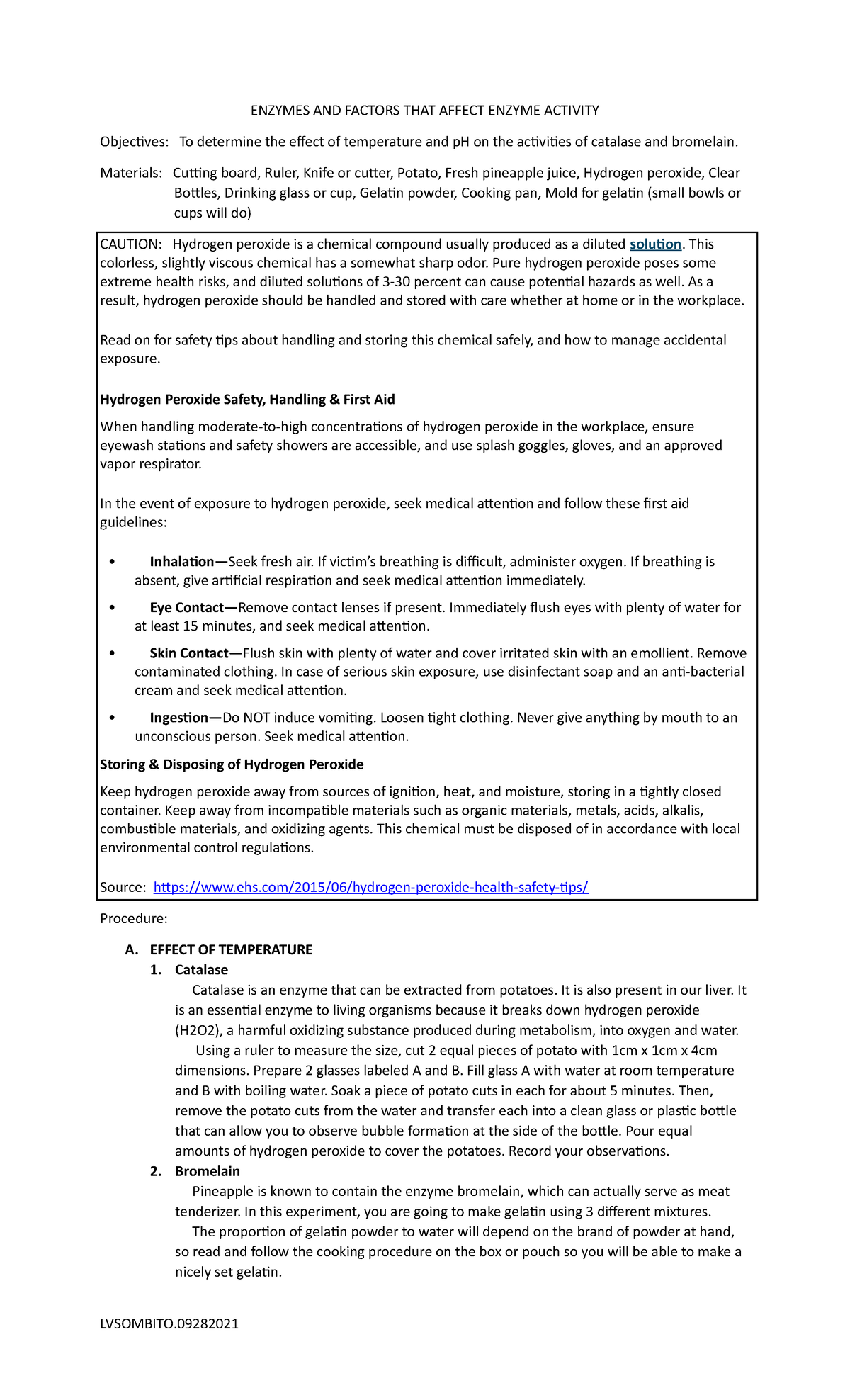 Enzymes AND Factors THAT Affect Enzyme Activity - Corporate Law - CASAP ...