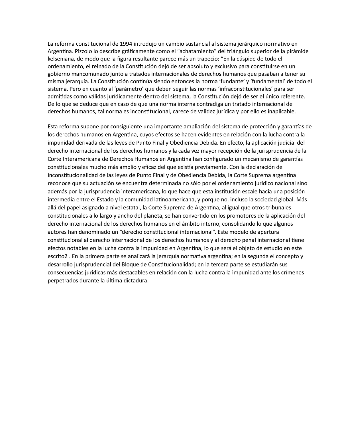 La Reforma Constitucional De 1994 Introdujo Un Cambio Sustancial Al ...