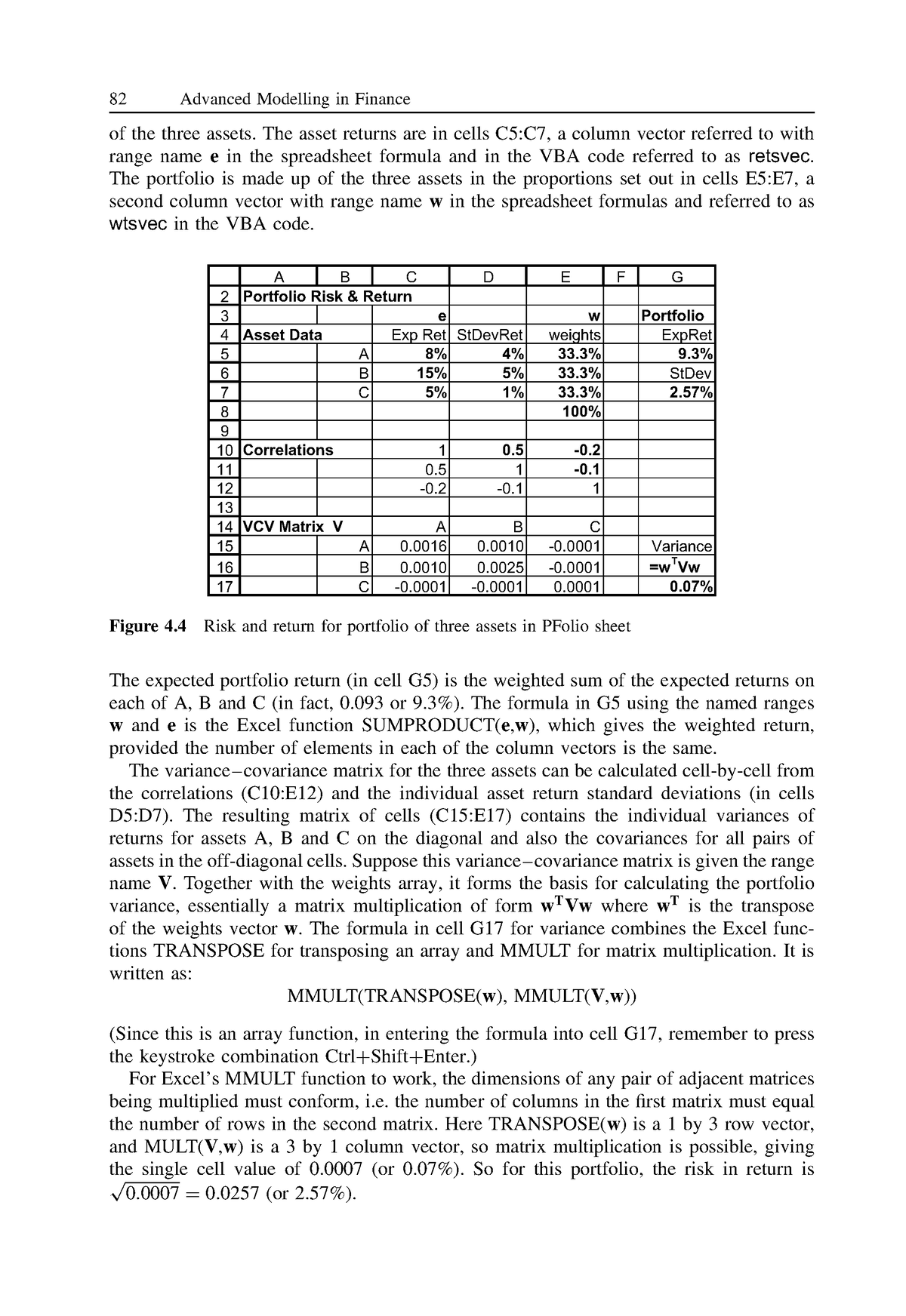 Advanced Modelling in Finance using Excel and VBA5 82 Advanced