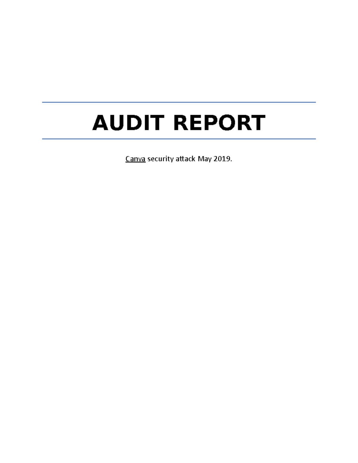 Audit Report ACCG3058 - ACCG358 - MQ - Studocu