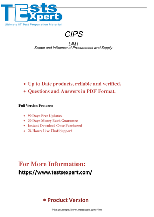 Download CIPS L4M1 Exam Questions And Answers - Up to Date products,  reliable and verified. - Sns-Brigh10